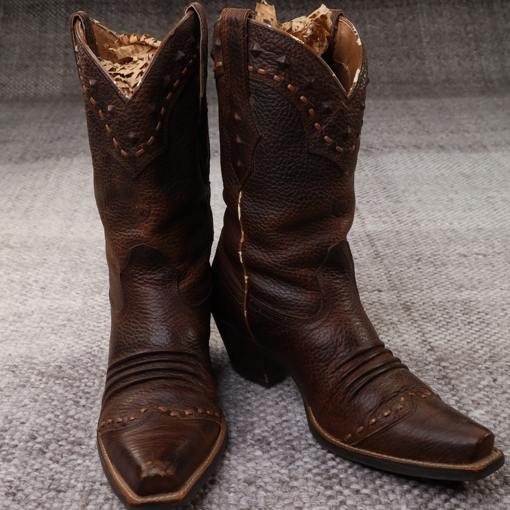 Ariat Dixie 10001368 Brown Oiled Leather Western Boots Womens 8.5 B - Picture 5 of 9